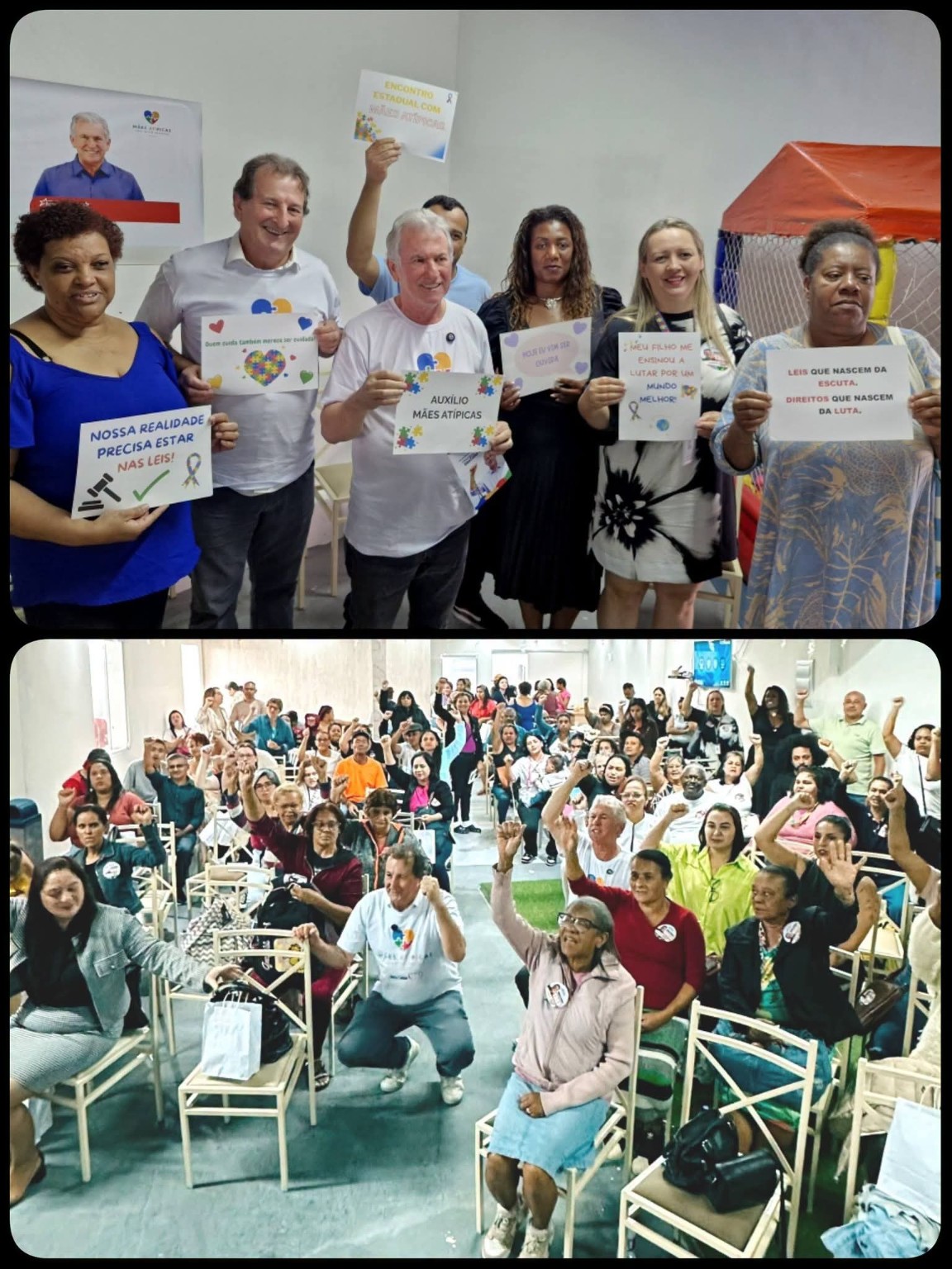 Enio Tatto no encontro estadual com mães atípicas e participantes do evento