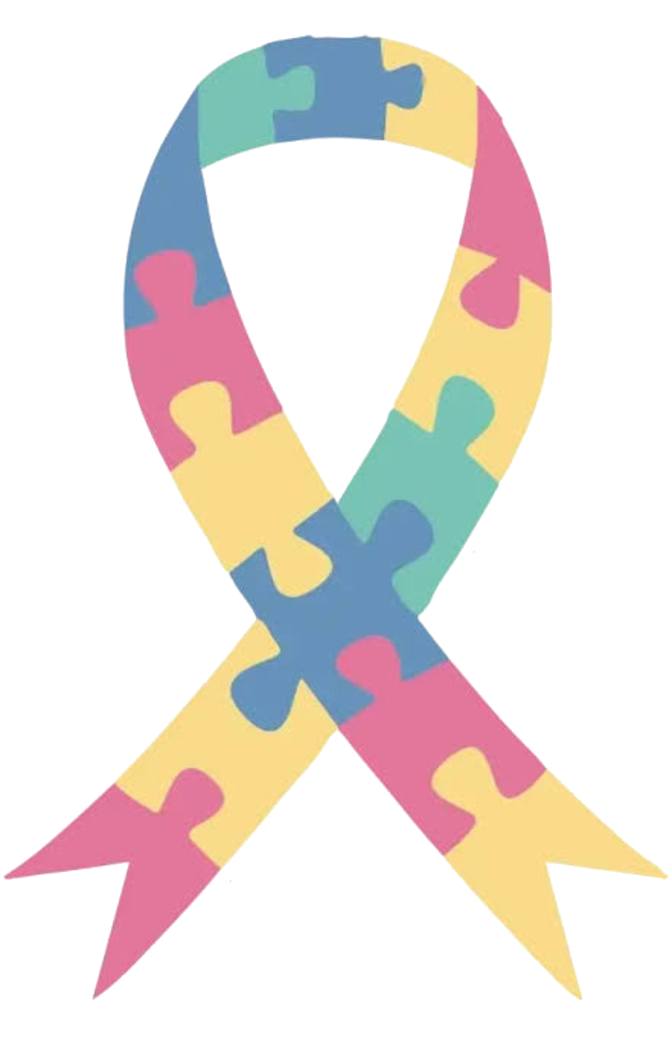 Fita colorida de conscientização do autismo